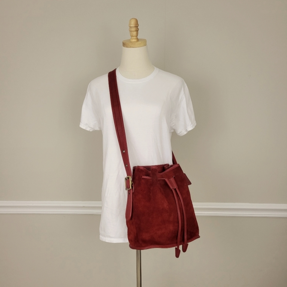 Coach Vintage Red Berkeley Suede Bucket 9012 Bag